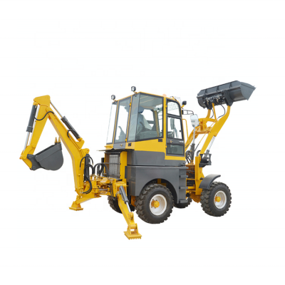 Multifunction Towable 1 ton Mini wheel Backhoe loader excavator