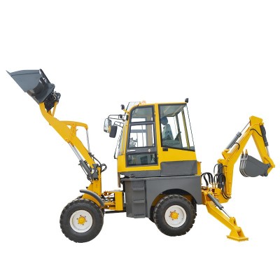 Chinese 1 ton mini tractor with front end loader backhoe with CE