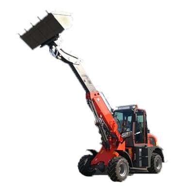 4x4 wheel loader 1.5ton mini telescopic wheel loader with long arm